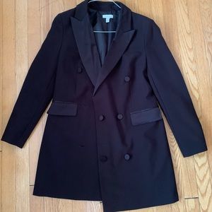 Double Breasted Black Dress Coat